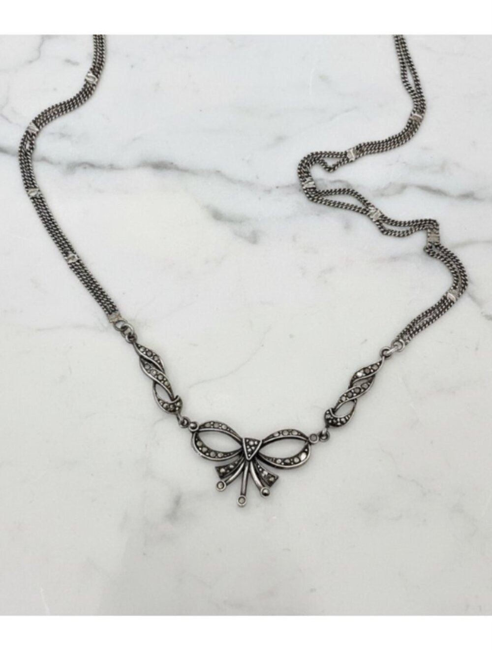 Silver & Marcasite Necklace